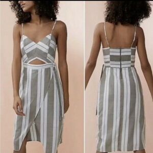 EXPRESS Cut Out Strip Midi Dress